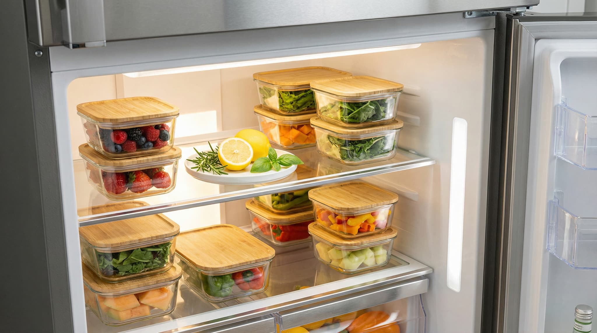 Interior de nevera durante revisión por malos olores