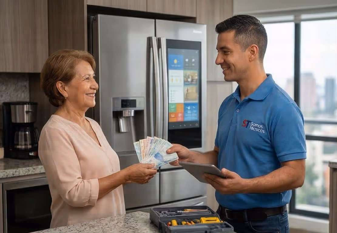 Ilustración de costos y presupuesto para reparación de electrodomésticos