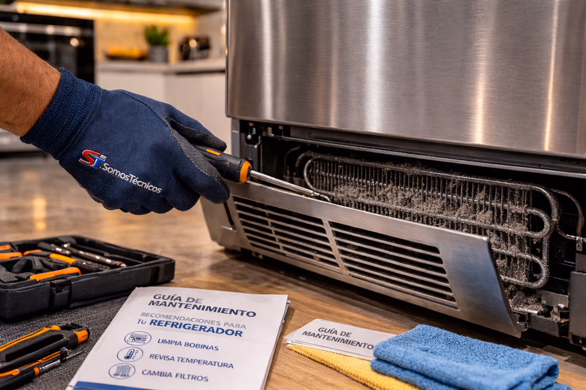 Ilustración de hábitos de cuidado para alargar la vida de electrodomésticos