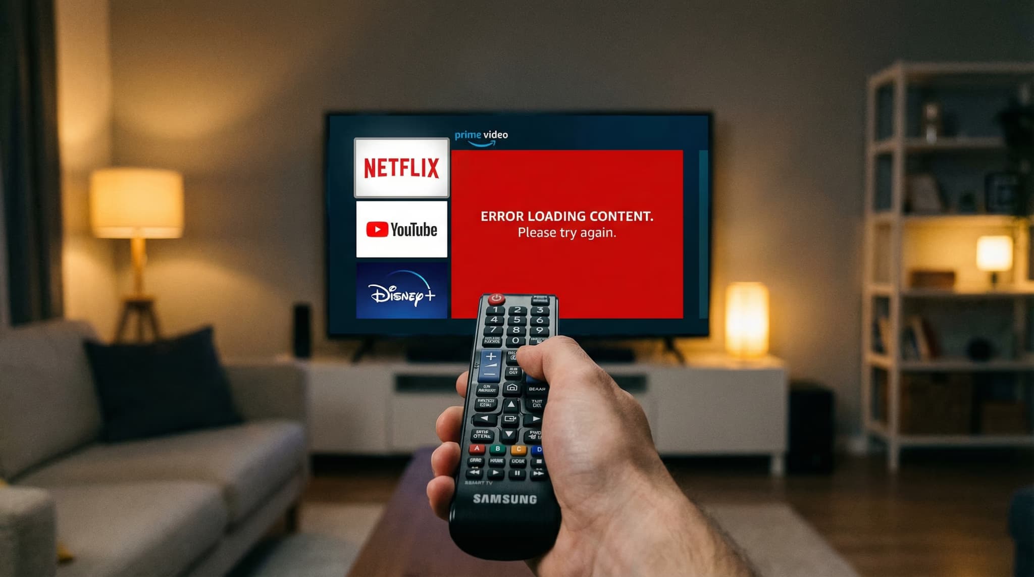 Televisor Samsung Smart TV con apps de streaming