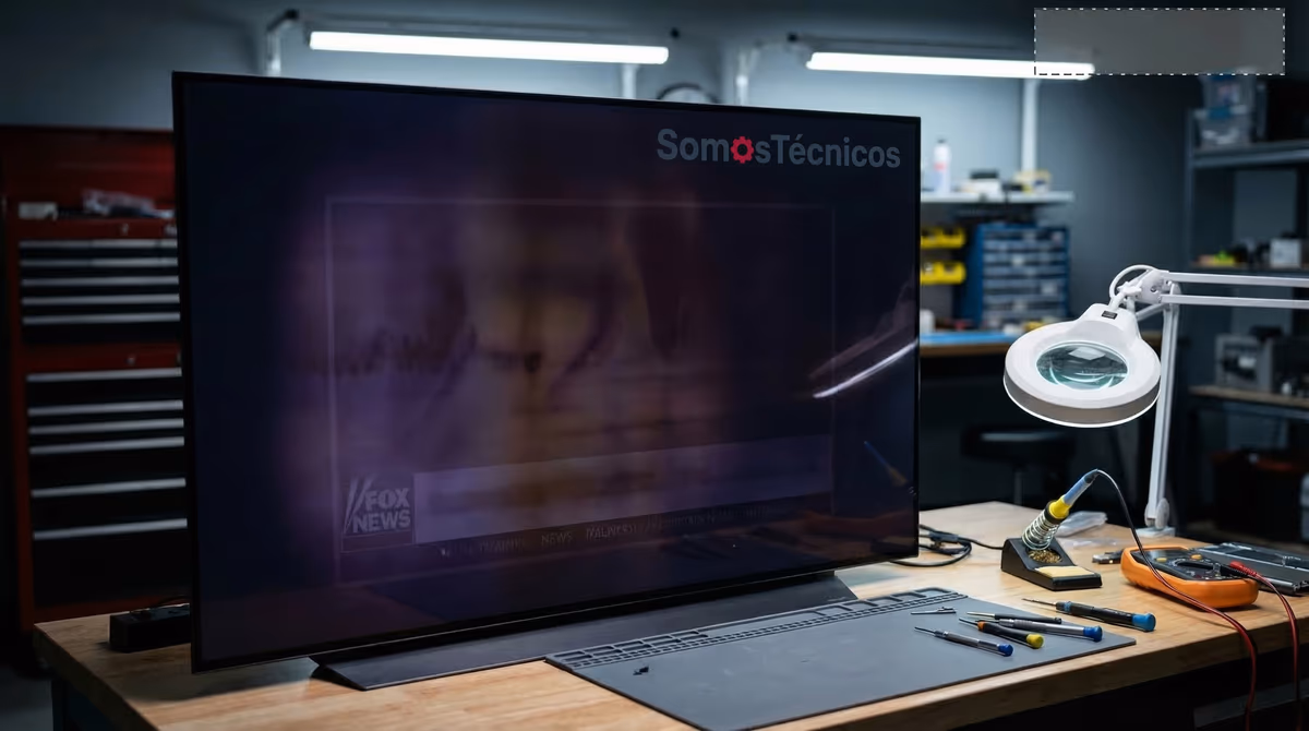 TV LG OLED con síntomas de burn-in y manchas en pantalla
