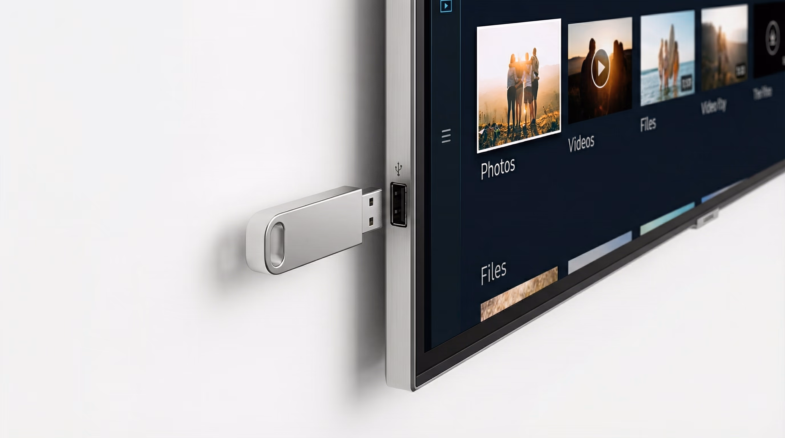 Televisor Samsung con puerto USB para reproduccion multimedia