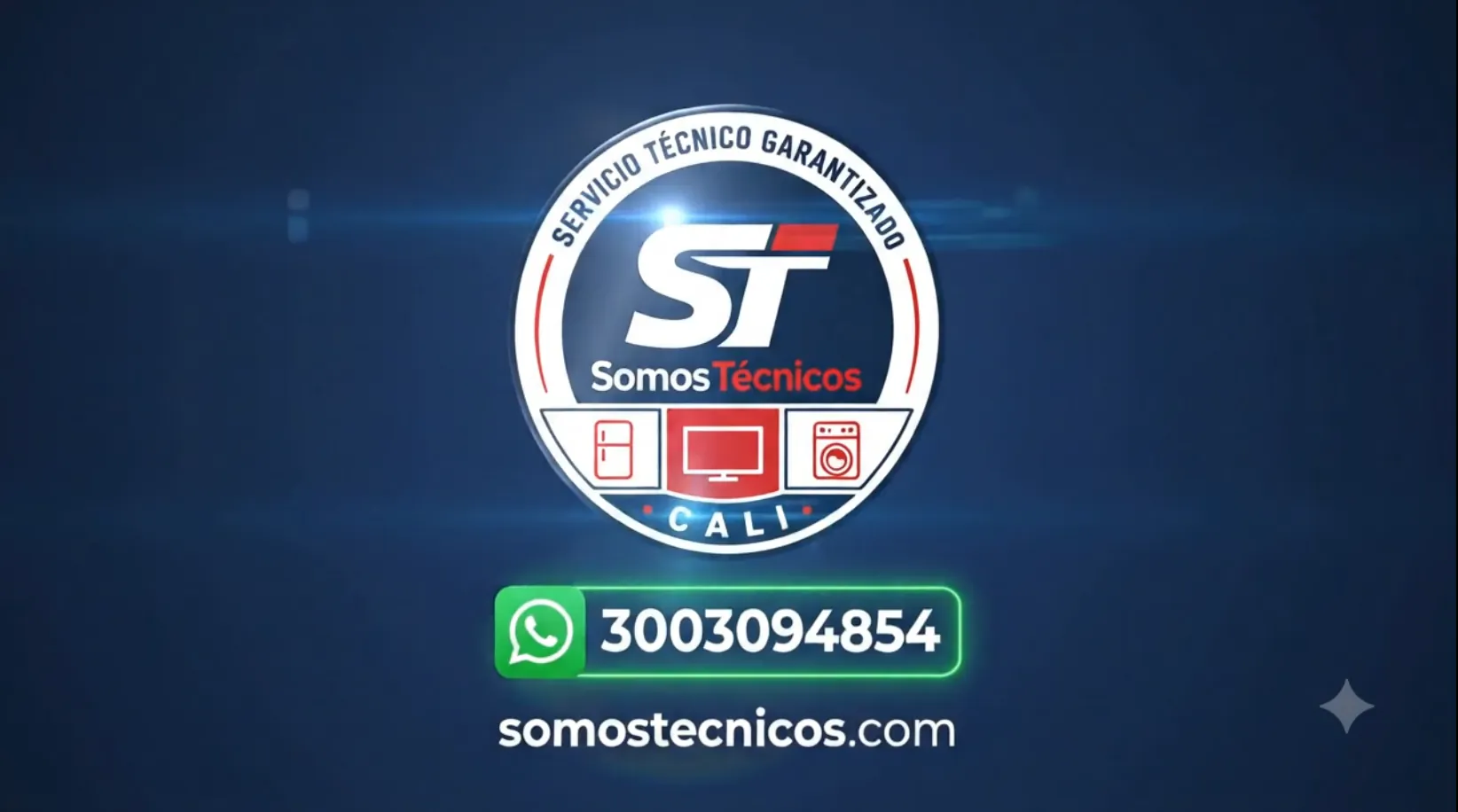 Técnico reparando electrodoméstico en el hogar