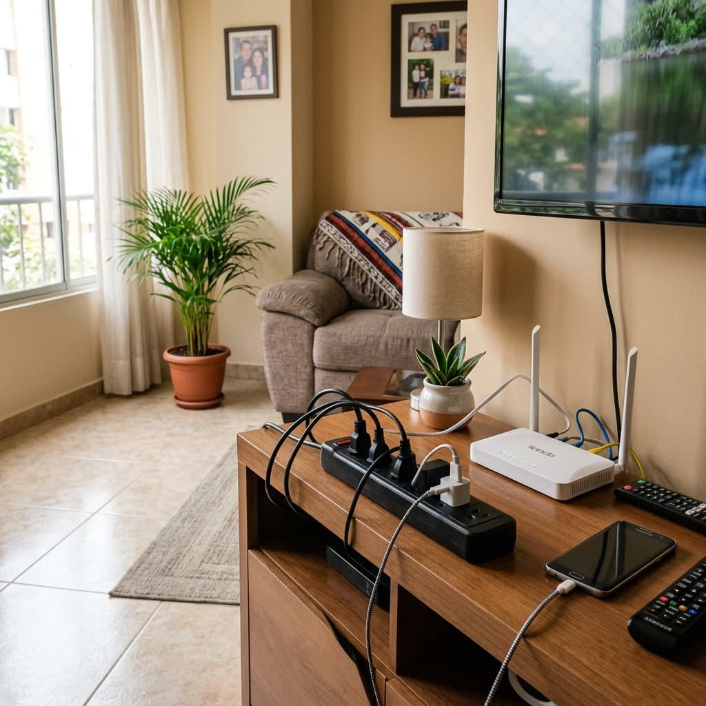 Enchufes múltiples en casa: riesgos reales y cómo usarlos seguro en Cali