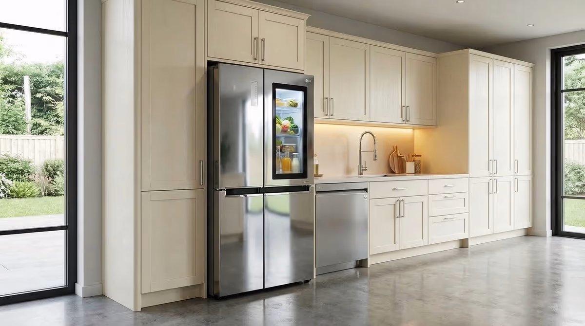 Nevera LG InstaView para diagnóstico técnico en Cali