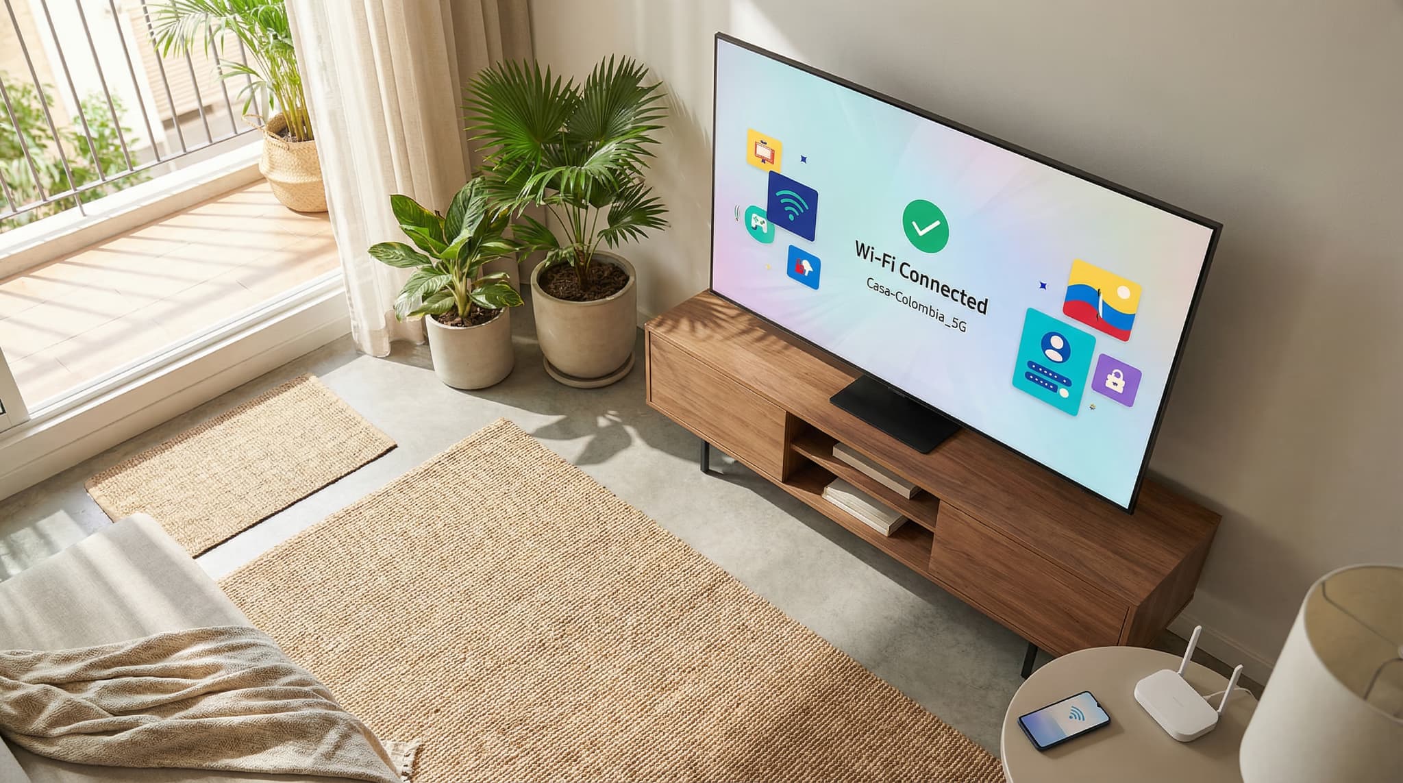 Televisor Samsung Smart TV listo para conexion a internet