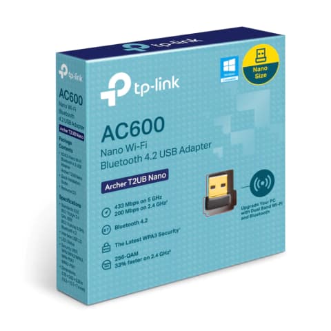 Adaptador USB WiFi AC600 + Bluetooth 4.2 TP-LINK Archer T2UB Nano (T)