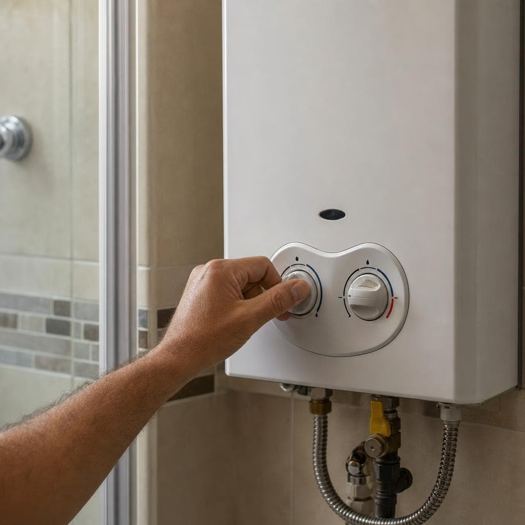 Cómo ajustar la temperatura y el caudal en el calentador Bosch Therm 1500